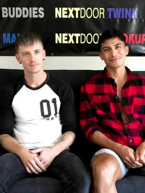 Dante Foxx and Romeo Foxx strip naked for raw gay sex as two attractive men